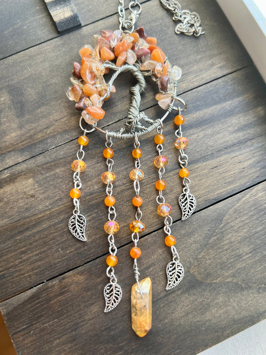 Autumn tree sun catcher