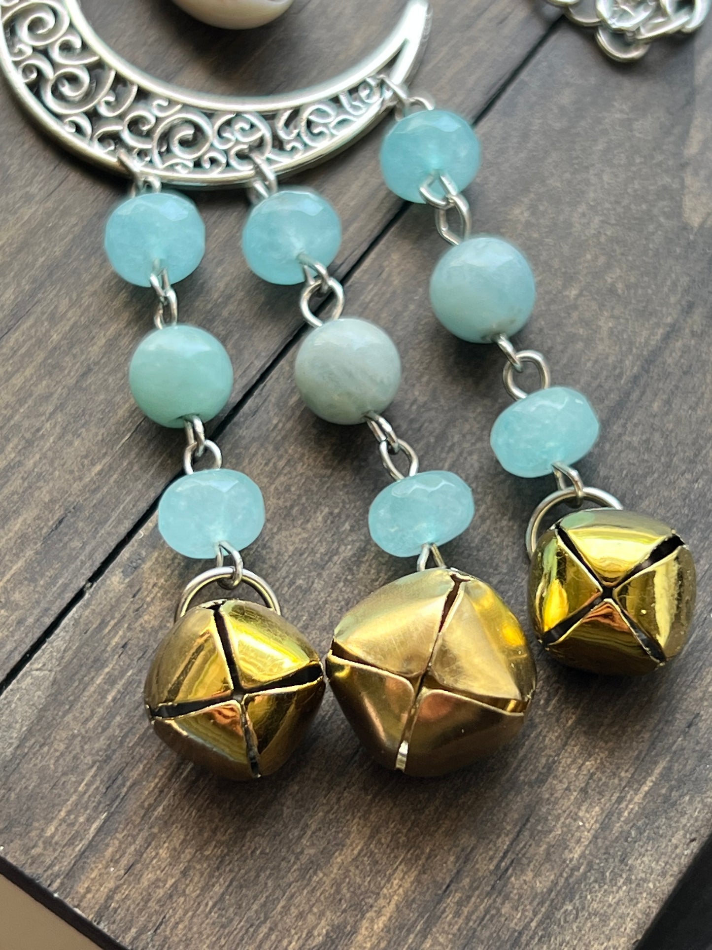 Shell and Amazonite witch bells