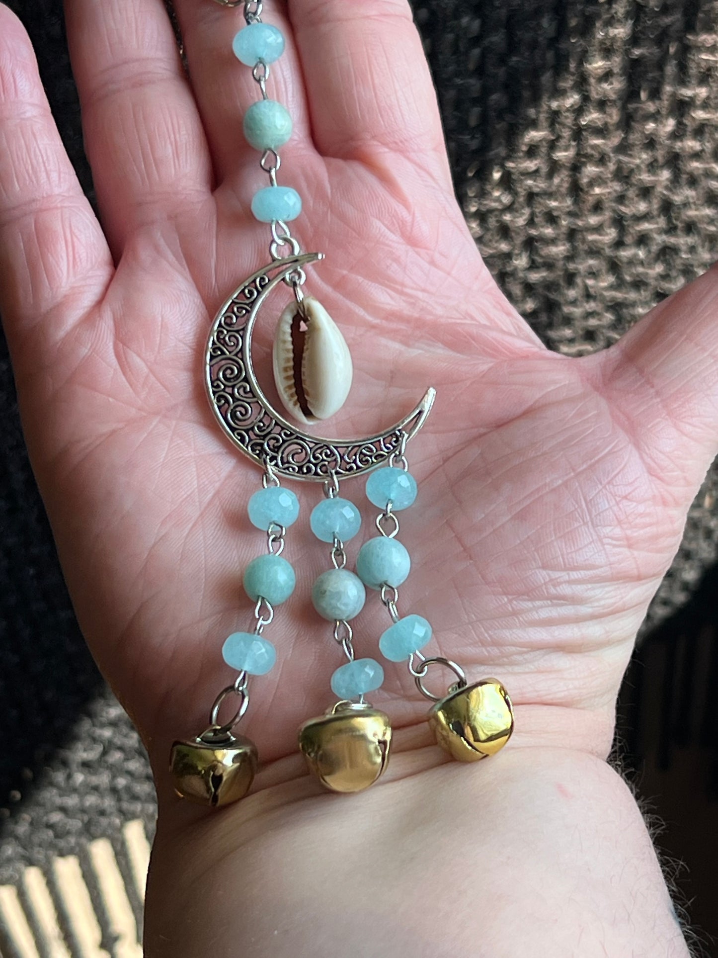 Shell and Amazonite witch bells