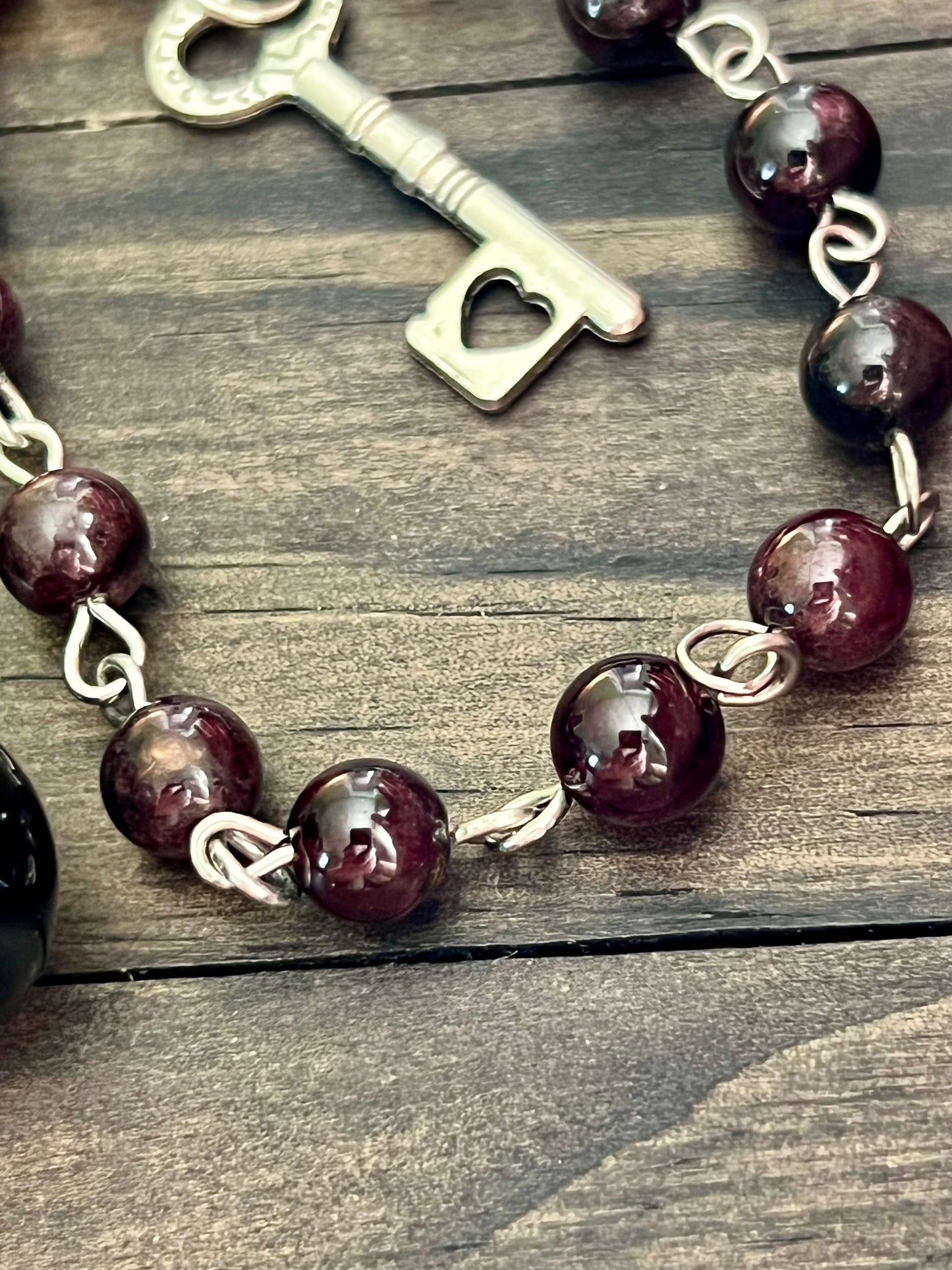 Keeper of Blood + Shadow – Garnet Prayer Beads