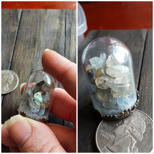Labradorite chip mini jar