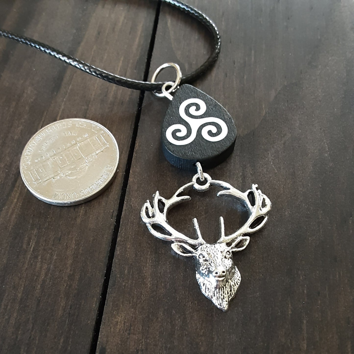 Cernunnos necklace Horned God Star Deer