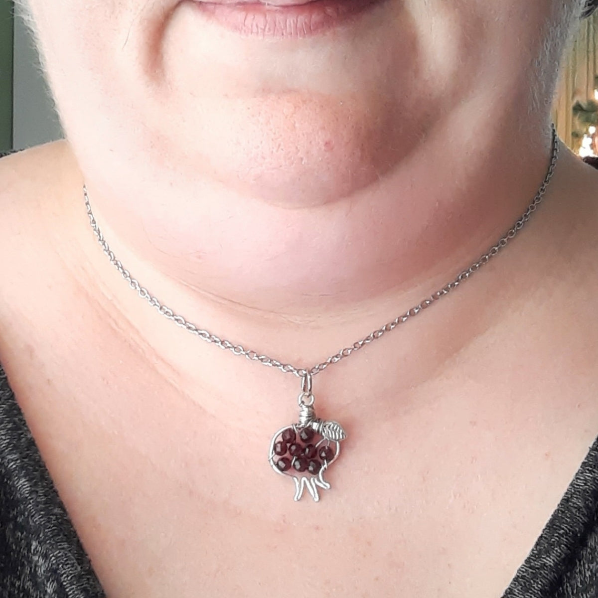 Persephone's pomegranate necklace