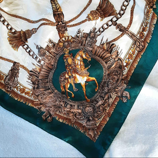 Vintage scarf with horses