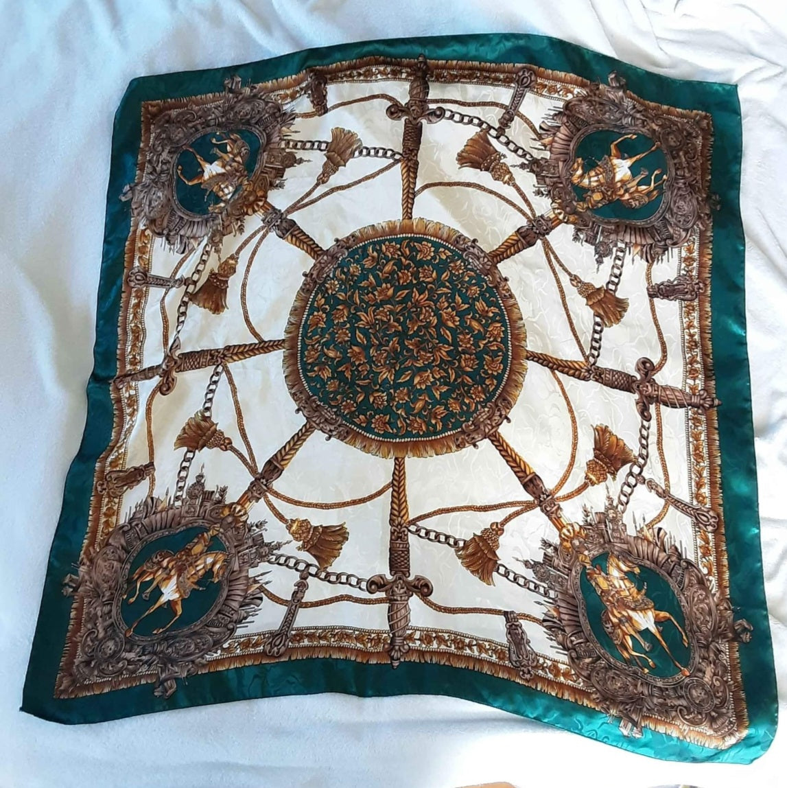 Vintage scarf with horses