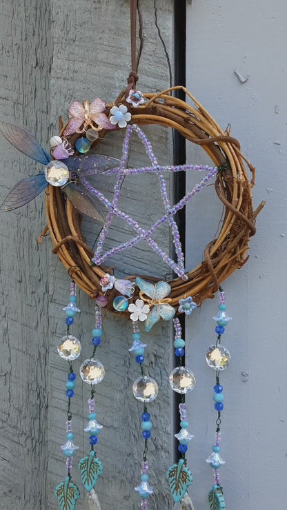 Fae Queen pentacle wall hanging