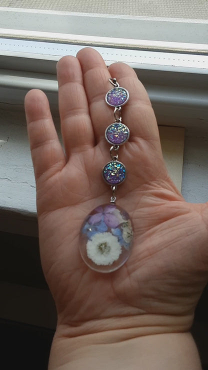 Mini suncatcher with real flowers