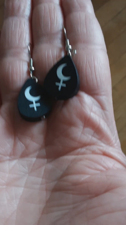 Lilith earrings Sigil Astrology symbol jewelry Witch earrings