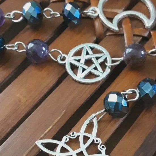Witch knot prayer beads with Amethyst 2