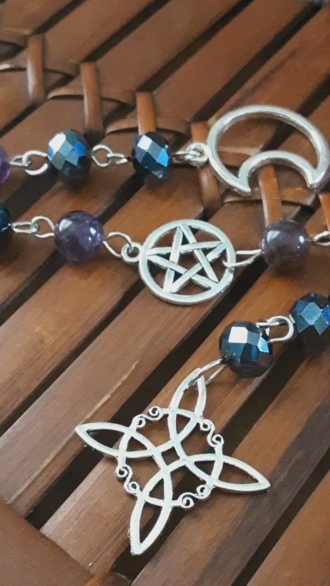 Witch knot prayer beads with Amethyst 2