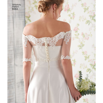 Wedding DIY sewing pattern,Bridal Simplicity Pattern 8364 Misses&#39; Cover-ups, Fascinator, and Hat