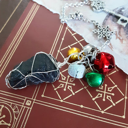 Holiday pendulum, Santa Key, Summon the Holiday Spirit, Gag Gift, Yule funny gift idea, Lump of coal, Jingle Bells