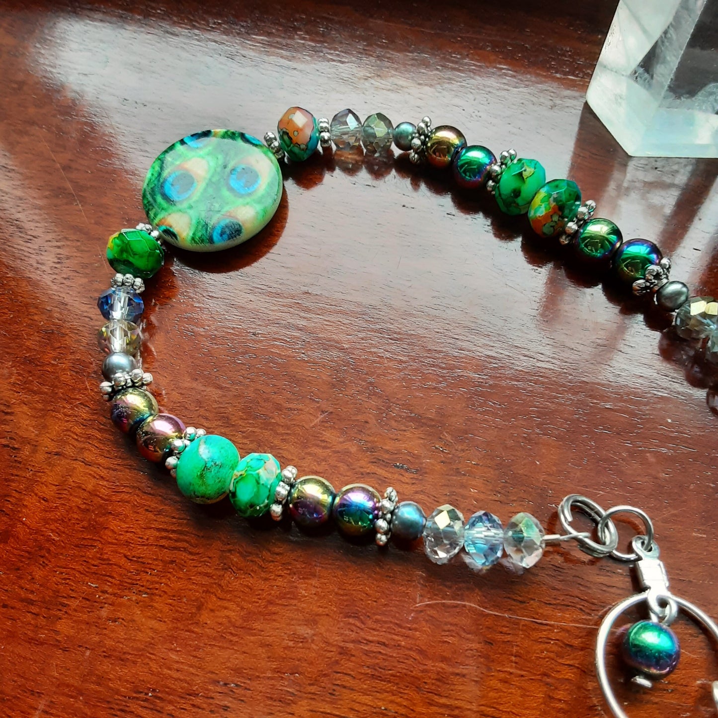 Prayer beads for Hera Greek Goddess Pagan prayer beads peacock ore detailed Witch&#39;s ladder gift idea