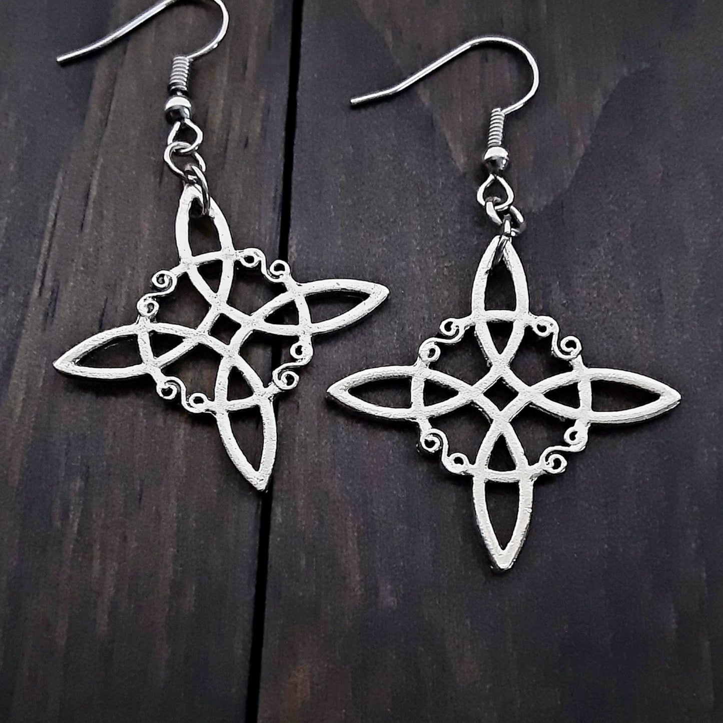 Witch knot protection charm earrings