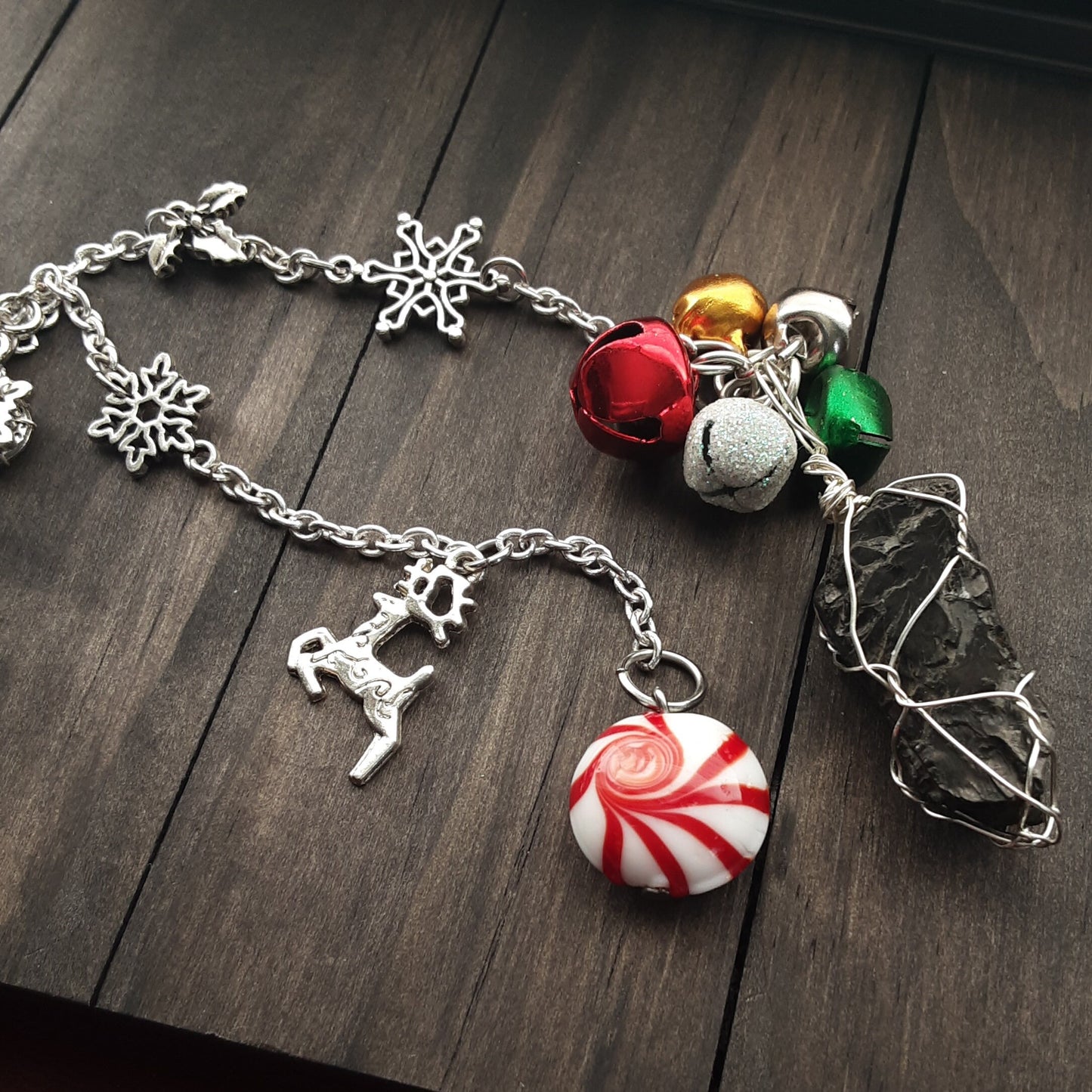 Holiday pendulum, Santa Key, Summon the Holiday Spirit, Gag Gift, Yule funny gift idea, Lump of coal, Jingle Bells